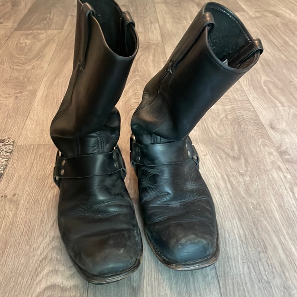 Frye Black Riding Harness Boots
